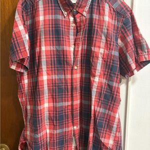 H&M Plaid Short-sleeve Standard Fit Cotton Shirt Men's Size Large